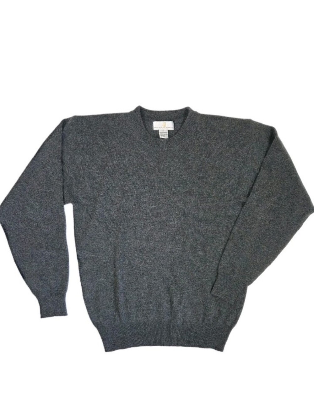 Precious Fibers Vtg Cashmere Crewneck Sweater Womens Size M Gray Quiet Luxury